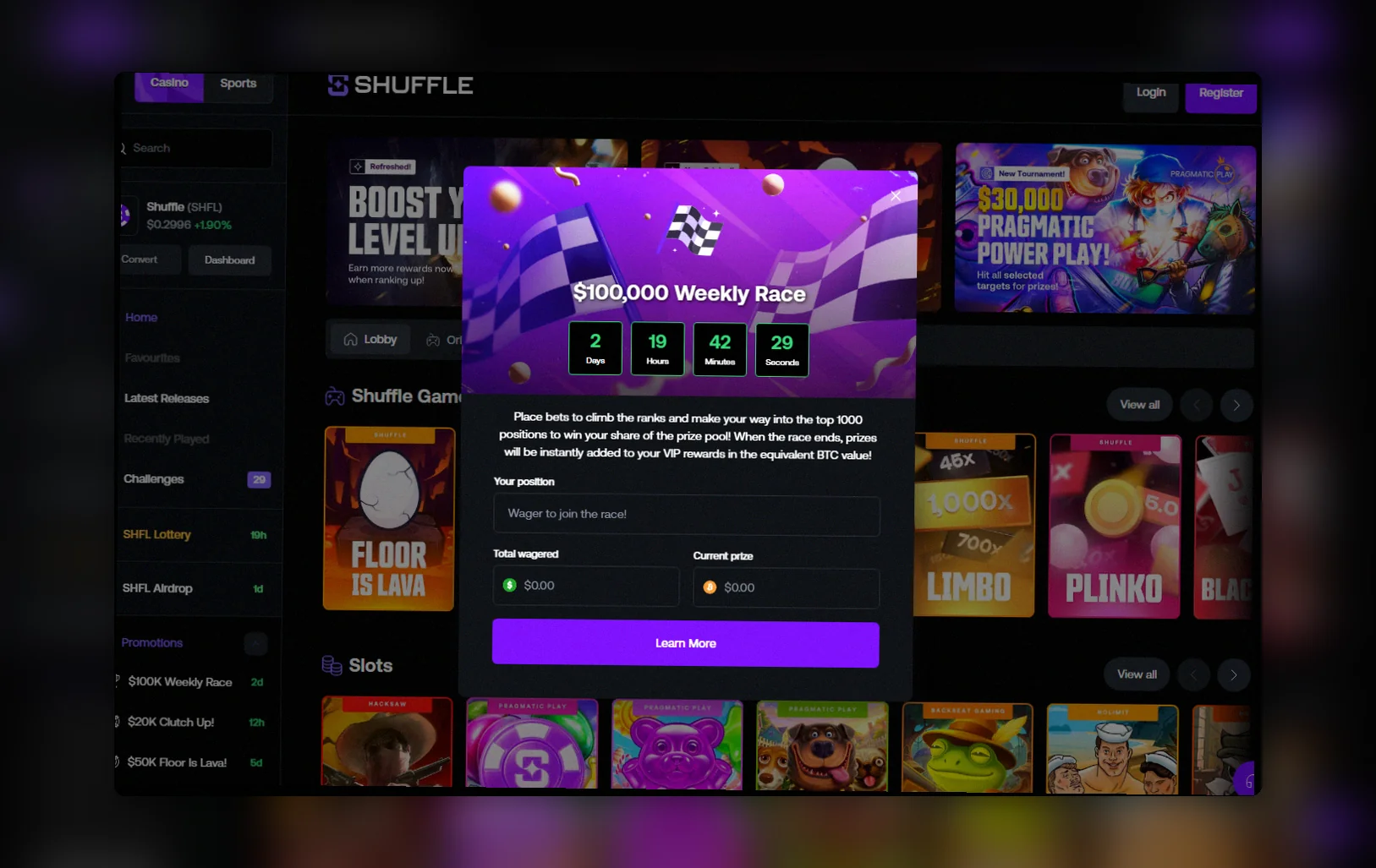 Shuffle Casino bonus Polska
